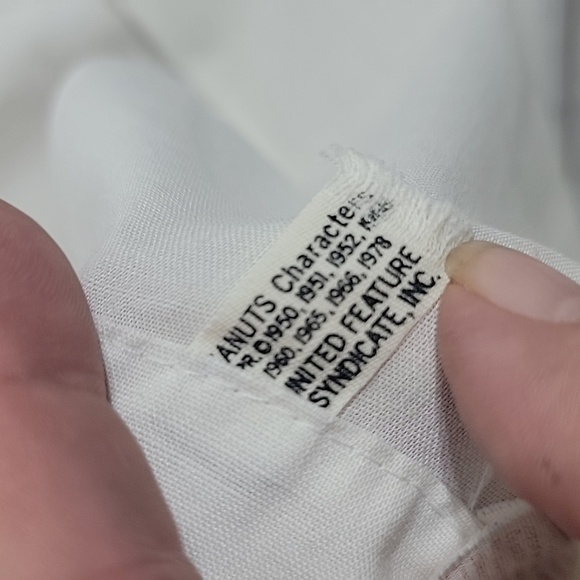 Vintage 1970s Peanuts Snoopy Gang Twin No Iron Muslin Made in the USA Flat Sheet - Picture 7 of 9